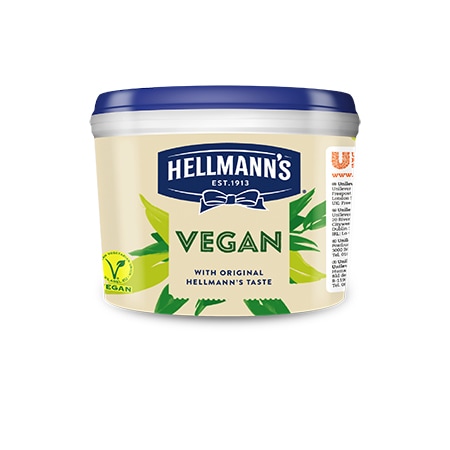 Hellmann's Majonez Wegański 2,5 kg - Idealny dodatek do dań wegetariańskich oraz wegańskich.