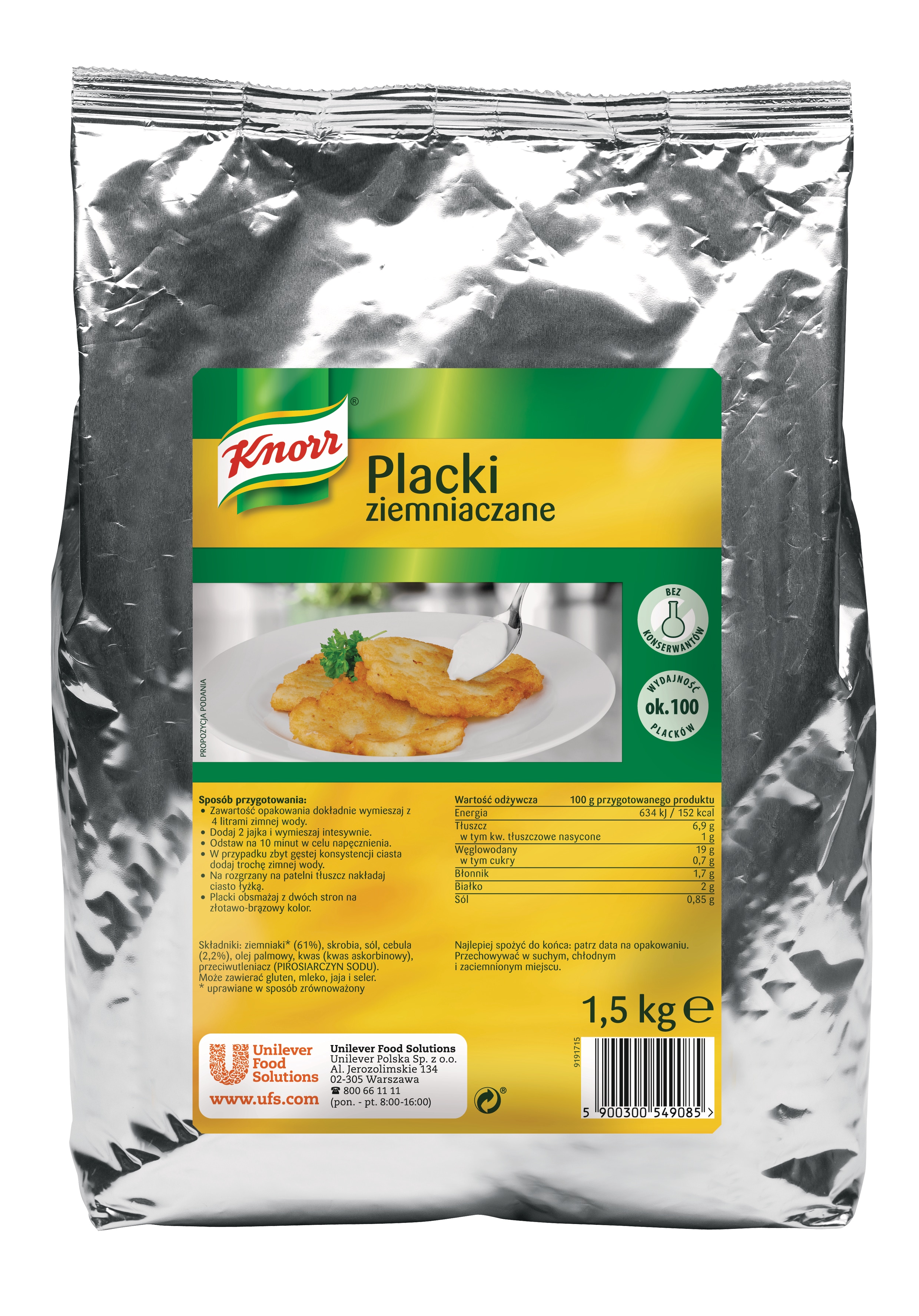 Knorr Placki ziemniaczane 1,5 kg - 