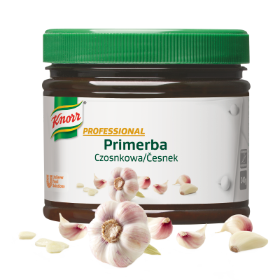 Knorr Professional Primerba czosnkowa 0,34 kg - Primerba czosnkowa zapewnia bogaty smak i aromat czosnku przez cały rok.