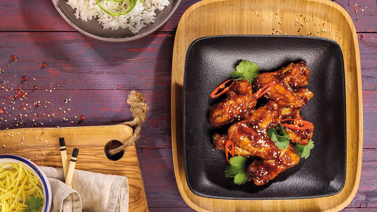 Pikantne skrzydełka z kurczaka w stylu koreańskim – - Przepis