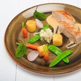 Polędwiczka z indyka sous-vide w cydrze Polędwiczka z indyka sous-vide w cydrze