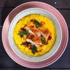Risotto alla Milanese z kurczakiem BBQ Risotto alla Milanese z kurczakiem BBQ