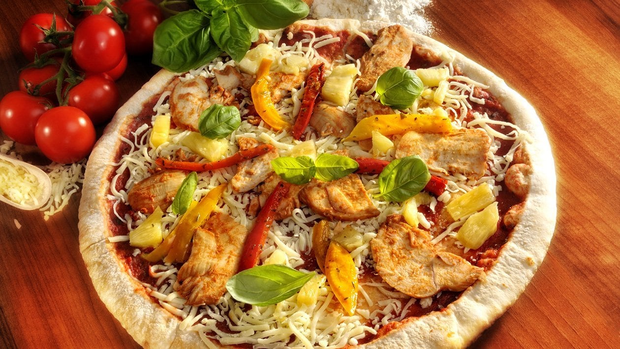 Pizza wegańska – Hawajska z ananasem