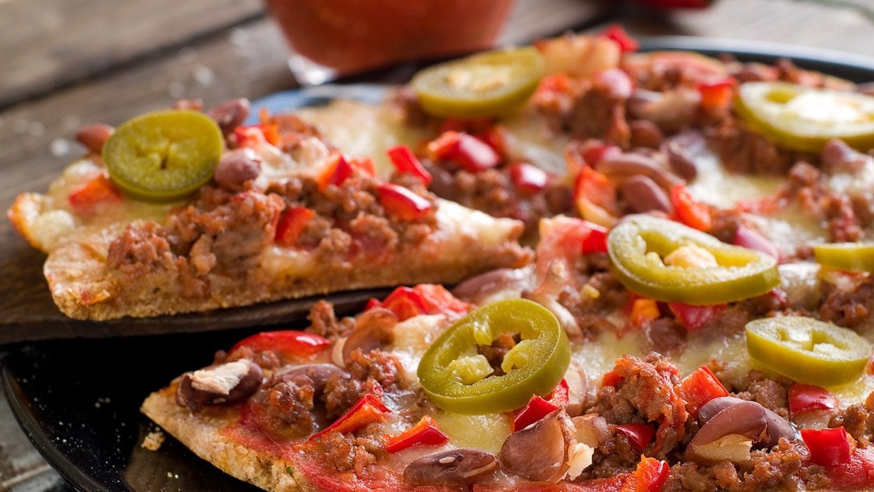 Pizza  wegańska – Chili con carne – - Przepis