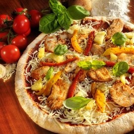 Pizza  wegańska – Hawajska z ananasem Pizza  wegańska – Hawajska z ananasem