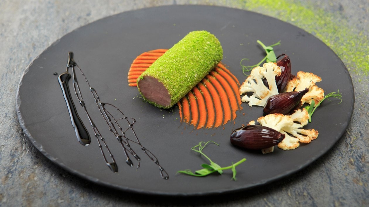 Polędwiczka wieprzowa sous-vide z puree pomidorowo-ziemniaczanym