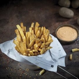 Domowe frytki z wędzonym majonezem chipotle (wegetariańskie) Domowe frytki z wędzonym majonezem chipotle (wegetariańskie)