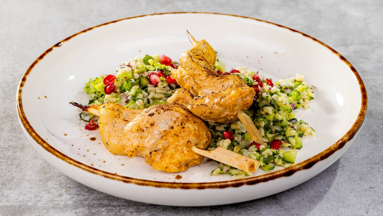 Jogurtowy kurczak/ brokułowe tabbouleh – - Przepis